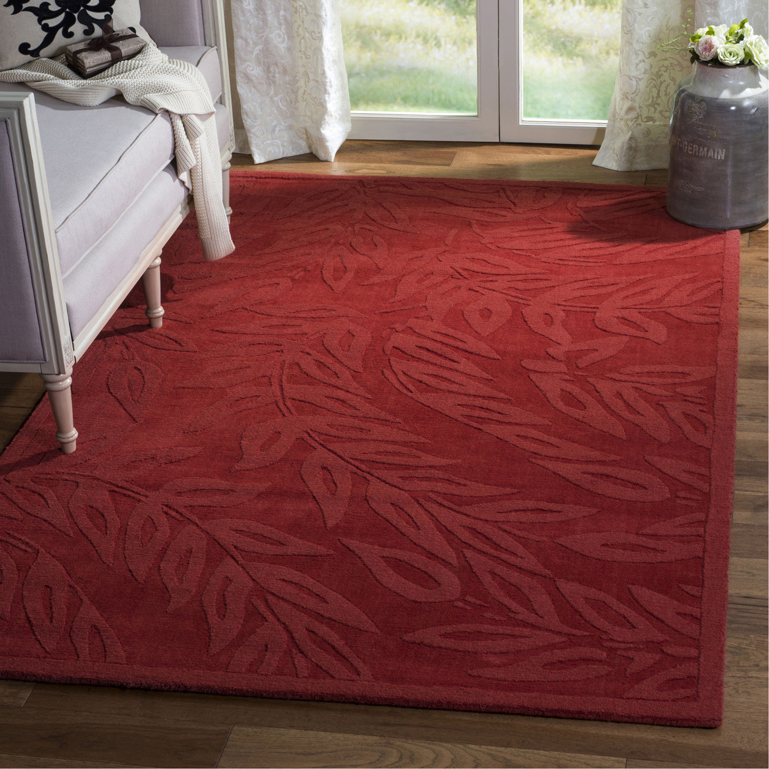 Martha Stewart Rugs Handmade Tufted Wool Vermillion Red Rug Wayfair