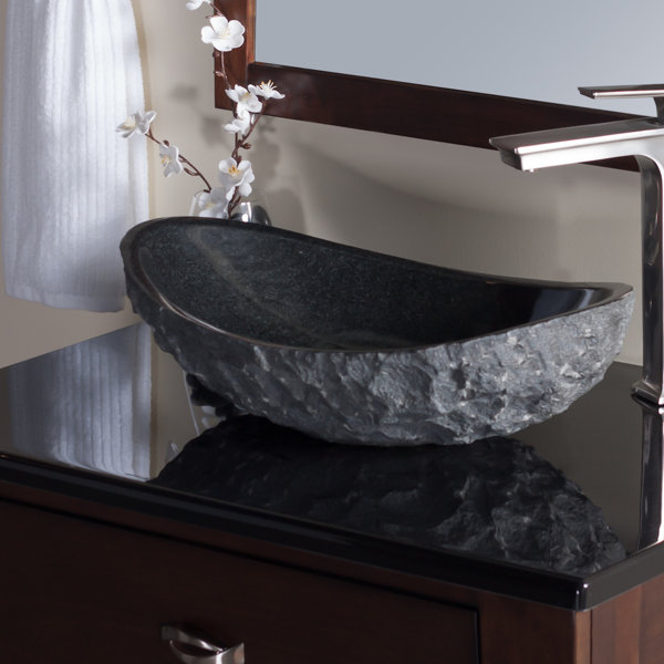Novatto Absolute Natural Granite Vessel Bathroom Sink