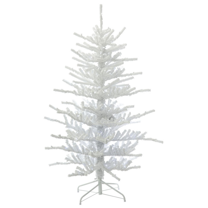 The Holiday Aisle Flocked Twig 7 5 Artificial Christmas Tree With 500 Warm White Led Lights Wayfair