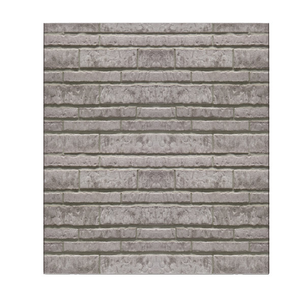 17 Stories Grey Faux Slate 2 3 Ft X 2 5 Ft 70cm X 77cm 3d Wall