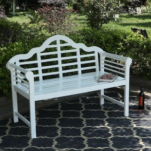 white wooden porch bench