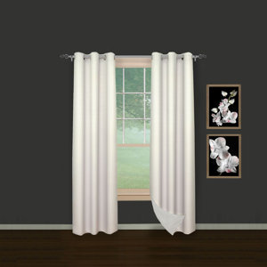 Doughton Solid Blackout Thermal Grommet Curtain Panels (Set of 2)