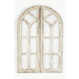 Antique Wooden Wall Décor Small Window Original Old Hand Crafted New Painted