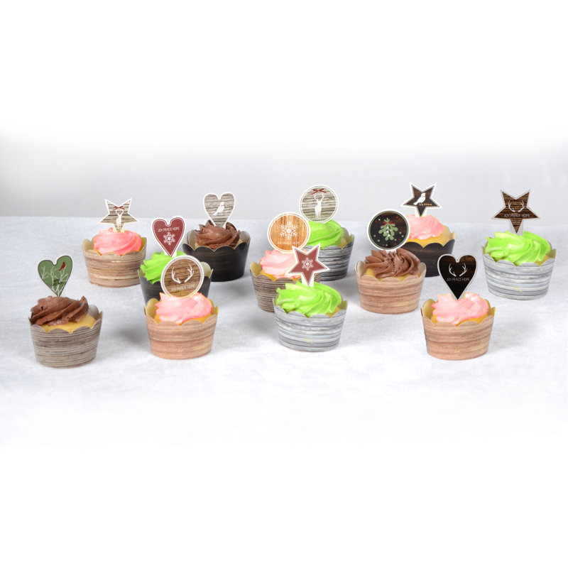 The Holiday Aisle 12 Piece Christmas Cupcake Decoration Set Wayfair