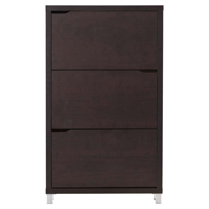 18 Pair Wood Shoe Storage Cabinet Reviews Allmodern 18 Pair Wood Shoe Storage Cabinet