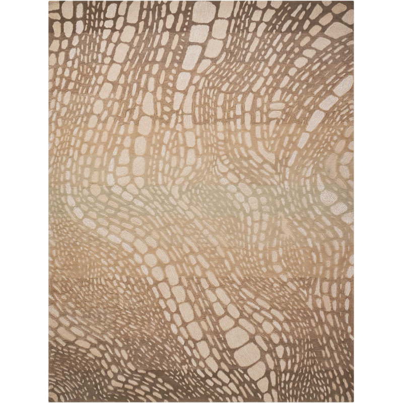 Kathy Ireland Home Palisades Lava Flow Hand Tufted Light Olive Area Rug Wayfair