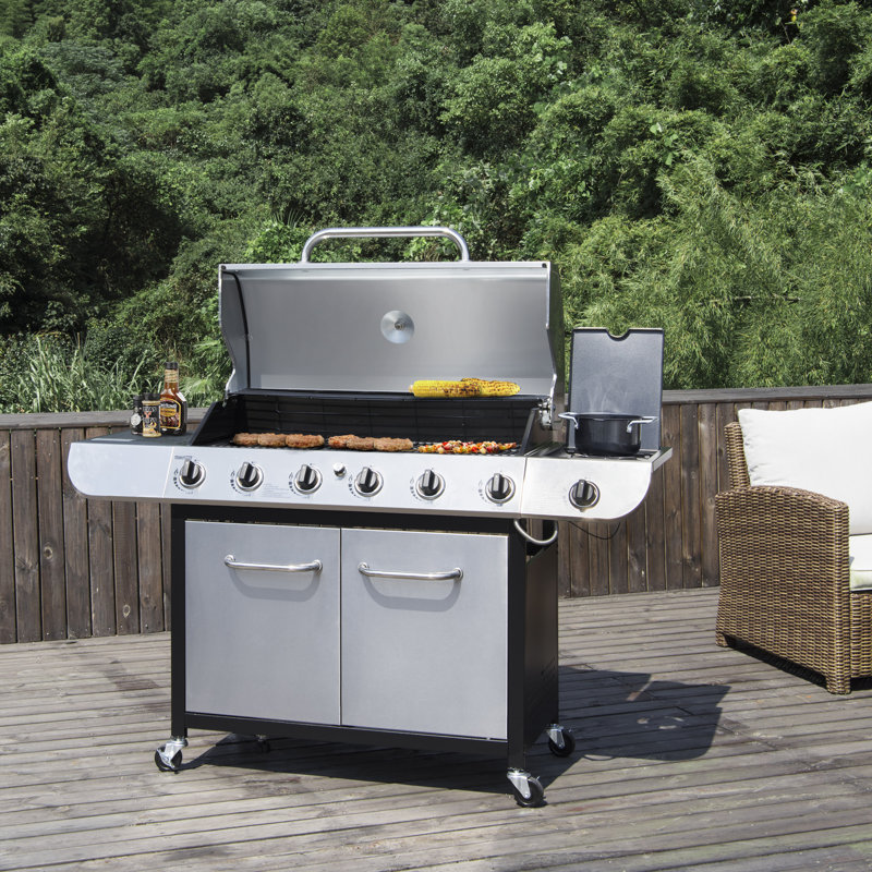 Royal Gourmet Classic 6 Burner Stainless Propane Gas Grill With