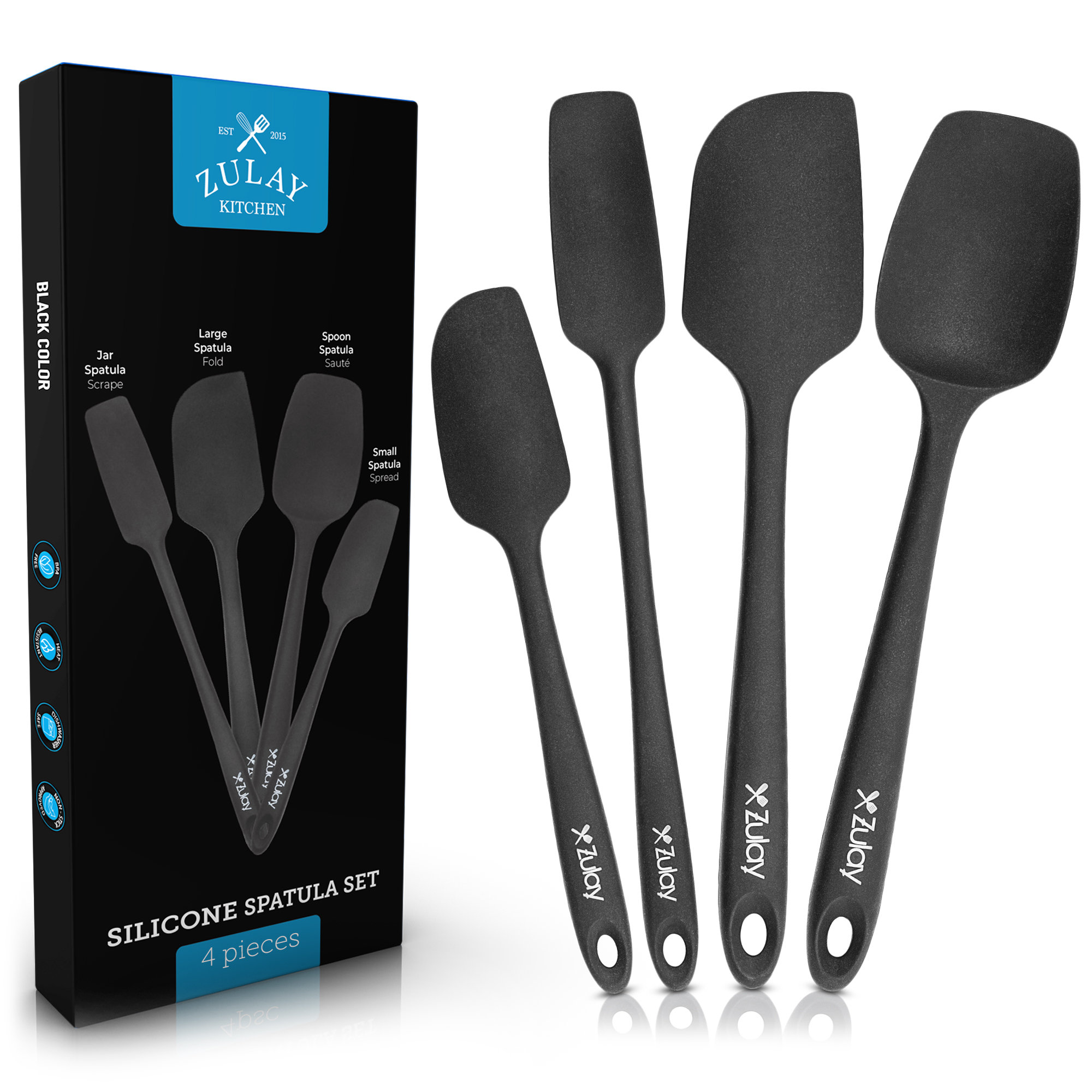 Zulay Kitchen 4 Piece Premium Silicone Spatula Set Reviews Wayfair