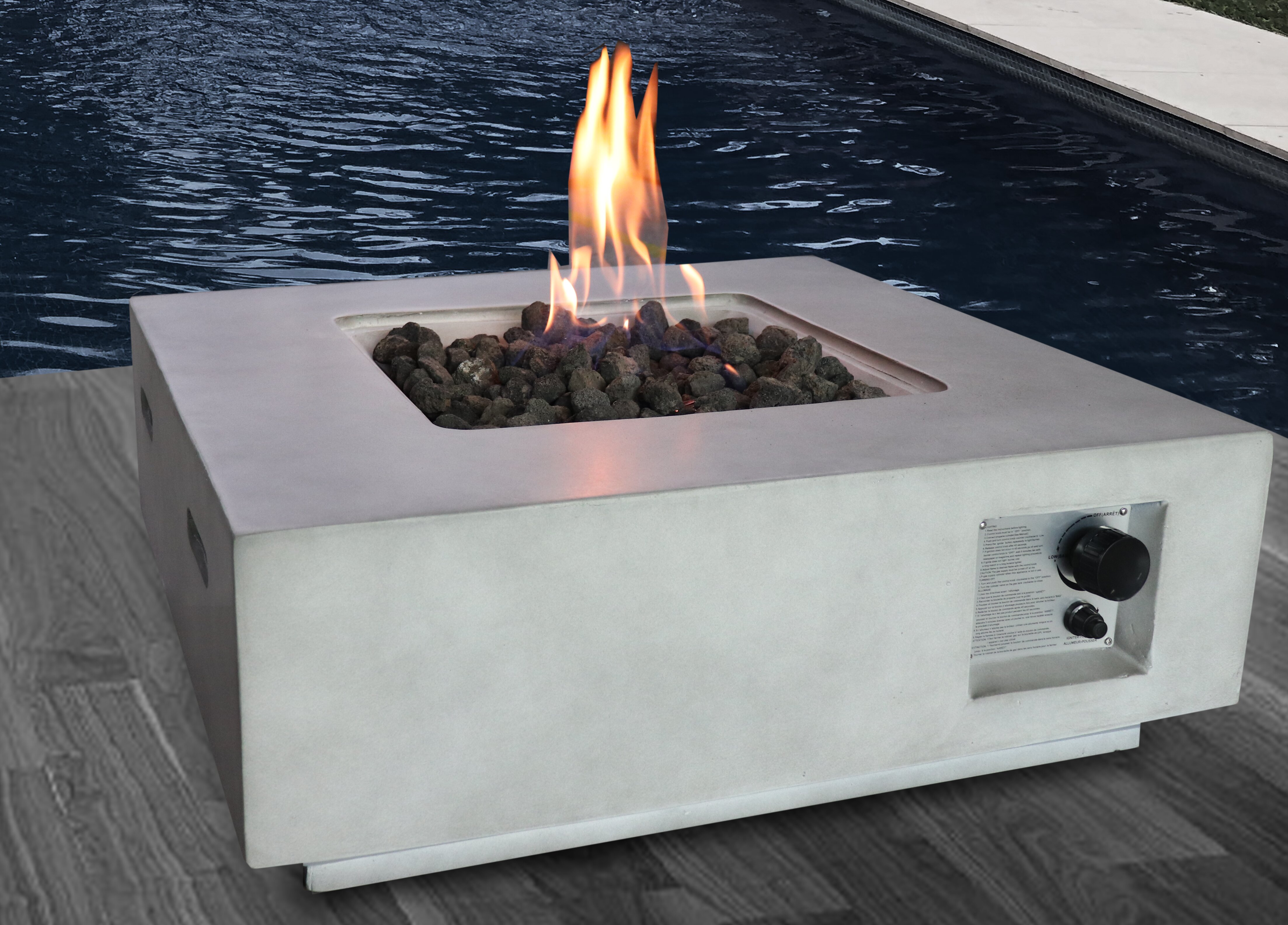 Aly Fiber Reinforced Concrete Propane Natural Gas Fire Pit Table Reviews Allmodern