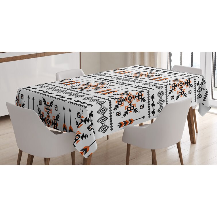 Ambesonne Tribal Boho Tablecloth Table Cover for Dining Room Kitchen 