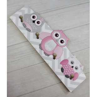 Girls Owl Cloth Rack