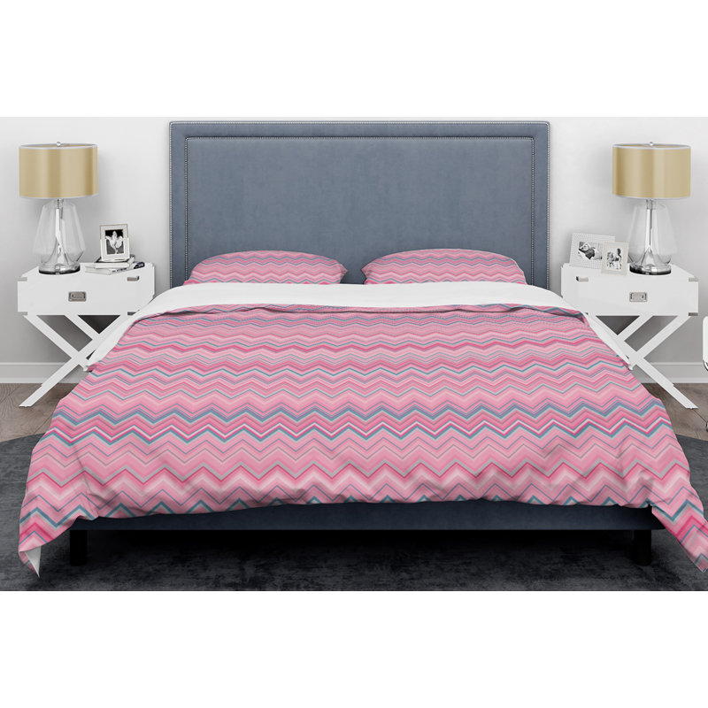 East Urban Home Abstract Retro Geometric Iii Mid Century Duvet Cover Set Wayfair