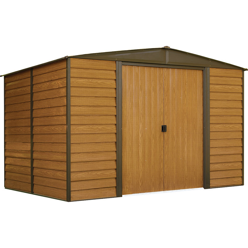 Arrow Woodridge 10 Ft W X 8 Ft D Metal Storage Shed Reviews Wayfair
