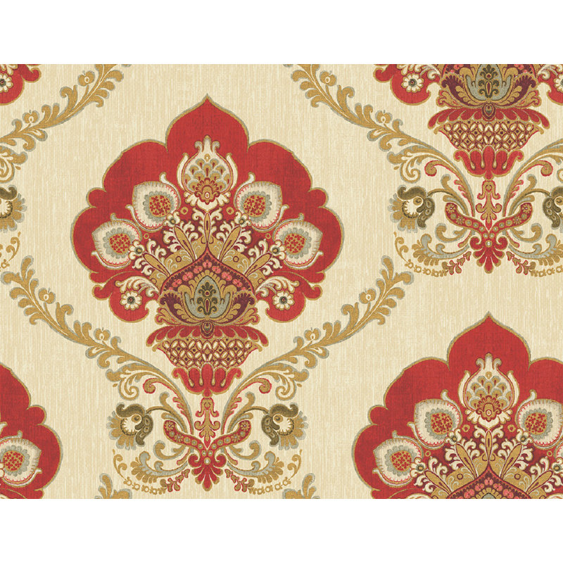 Astoria Grand Pemberton Heights Damask 27 L X 27 W Wallpaper