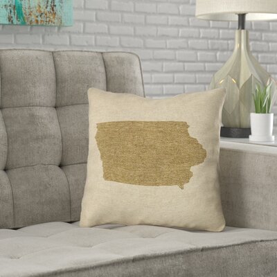 Kirkley Pillow in , Spun Polyester Double Sided Print/Pillow Cover Ivy Bronx Color: Gold, Size: 26