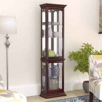 Astoria Grand Ballycastle Lighted Curio Cabinet Reviews Wayfair