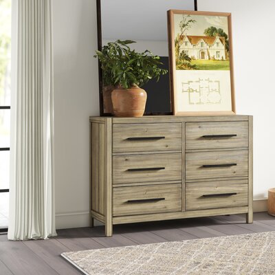 Peres 6 Drawer Double Dresser Union Rustic