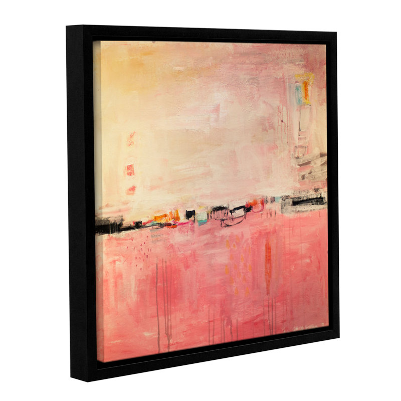 Latitude Run Pretty Peach Framed Painting Print On Wrapped Canvas