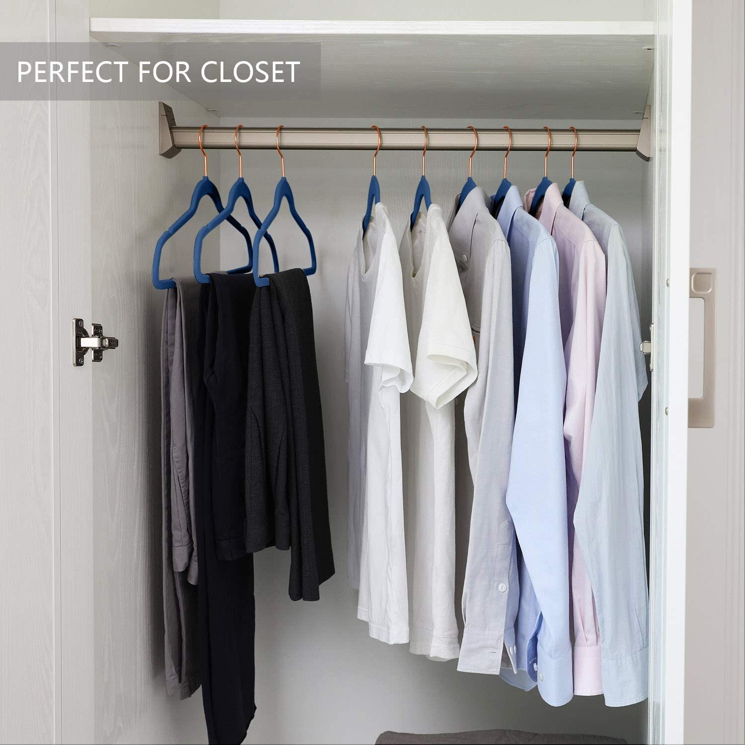 Velvet Hanger Ultra Slim Thin Non-Slip Tie Holder Coat Dress Cloth Wardrobe Must 