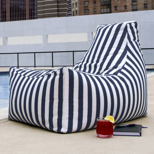 Outdoor Striped Bean Bag Lounger by Ebern Designs Savings