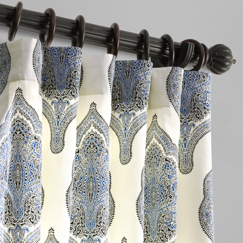 Lunaire Damask Room Darkening Rod Pocket Curtain Panels Reviews