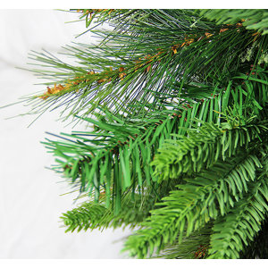 4.5' Green Cashmere Mixed Pine Artificial Christmas Tree with 250 LED Warm Clear Lights with Stand