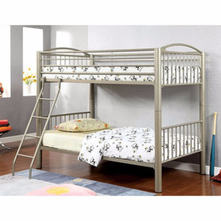 Fonville Metallic Twin Over Twin Bunk Bed