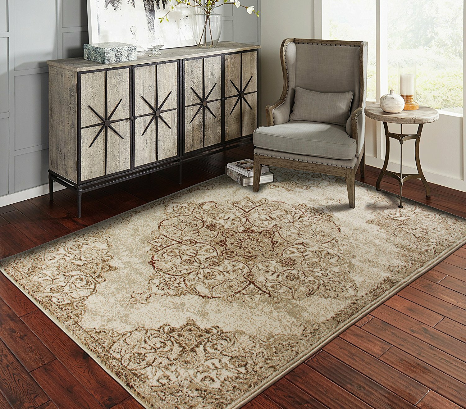 world menagerie springer oriental wool brown ivory beige area rug reviews wayfair