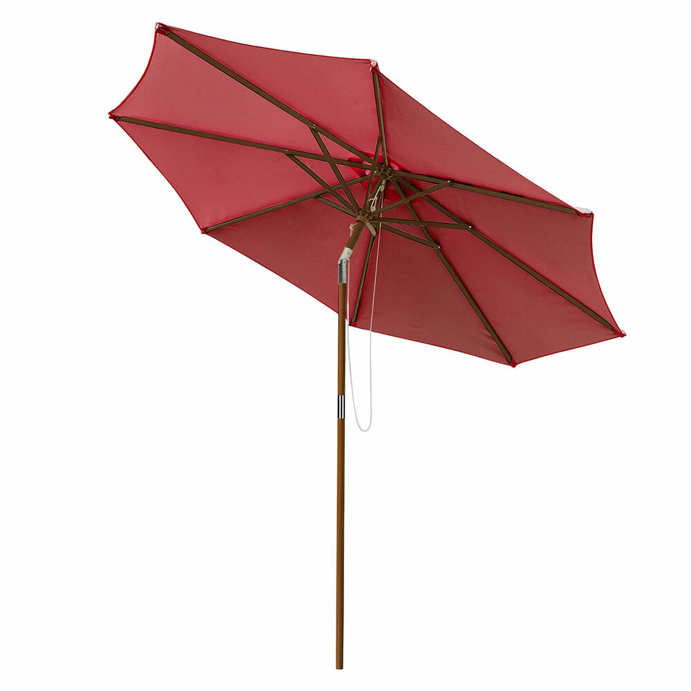 Freeport Park Wood Patio Umbrella Outdoor Market Table 8 Ribs Umbrella Sunbrella With Tilt Backyard Garden Parasol Wayfair Ca