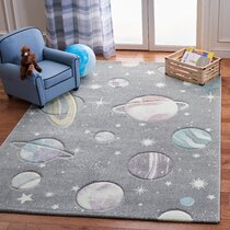 ALAZA Galaxy Nebula Space Starry Universe Shag Collection Non-Slip Area Rug Carpet Doormat for Kitchen Entryway Living Room Bedroom Sofa 1'7 x 3'3