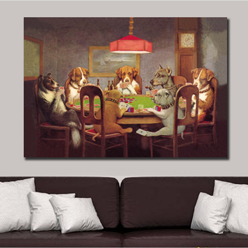 Red Barrel Studio Passing The Ace Under The Table Dog Poker