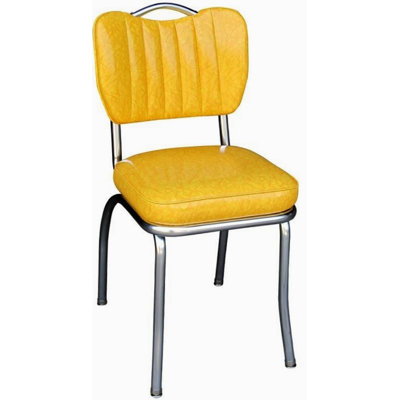Retro Home Upholstered Handle Back Dining Chair