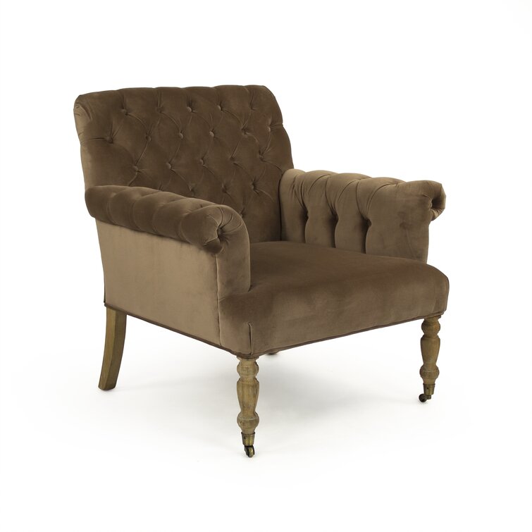 antique velvet armchair