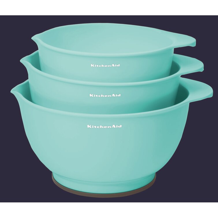 kitchenaid 3 piece plastic mixing bowl set