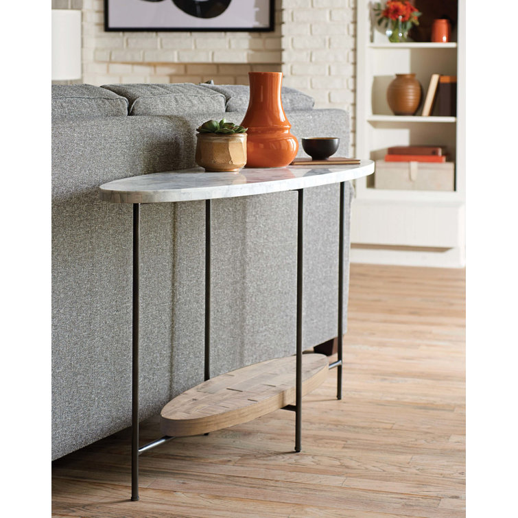 Latitude Run® Ayslyn 50'' Genuine Marble Console Table Wayfair