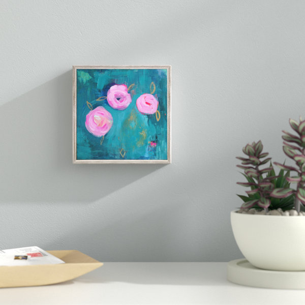 Ebern Designs The Secret Garden Framed Acrylic Painting Print On