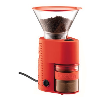 Bodum Bistro Electric Burr Coffee Grinder Bodum Color Red