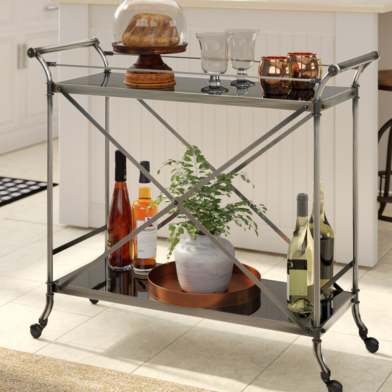 Gracie Oaks Kaufman Serving Bar Cart & Reviews | Wayfair