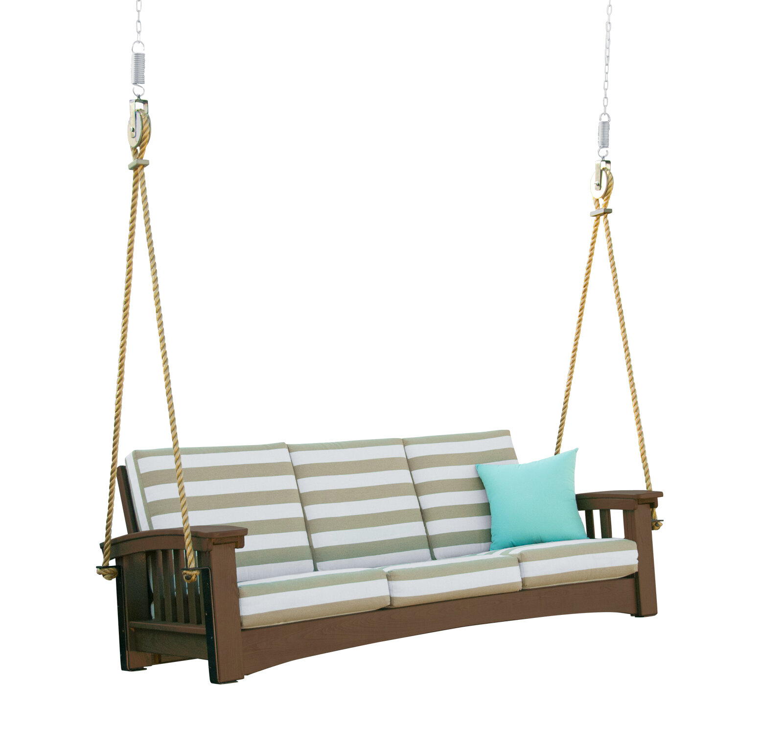 Rosecliff Heights Omar Solid Wood Porch Swing & Reviews | Wayfair