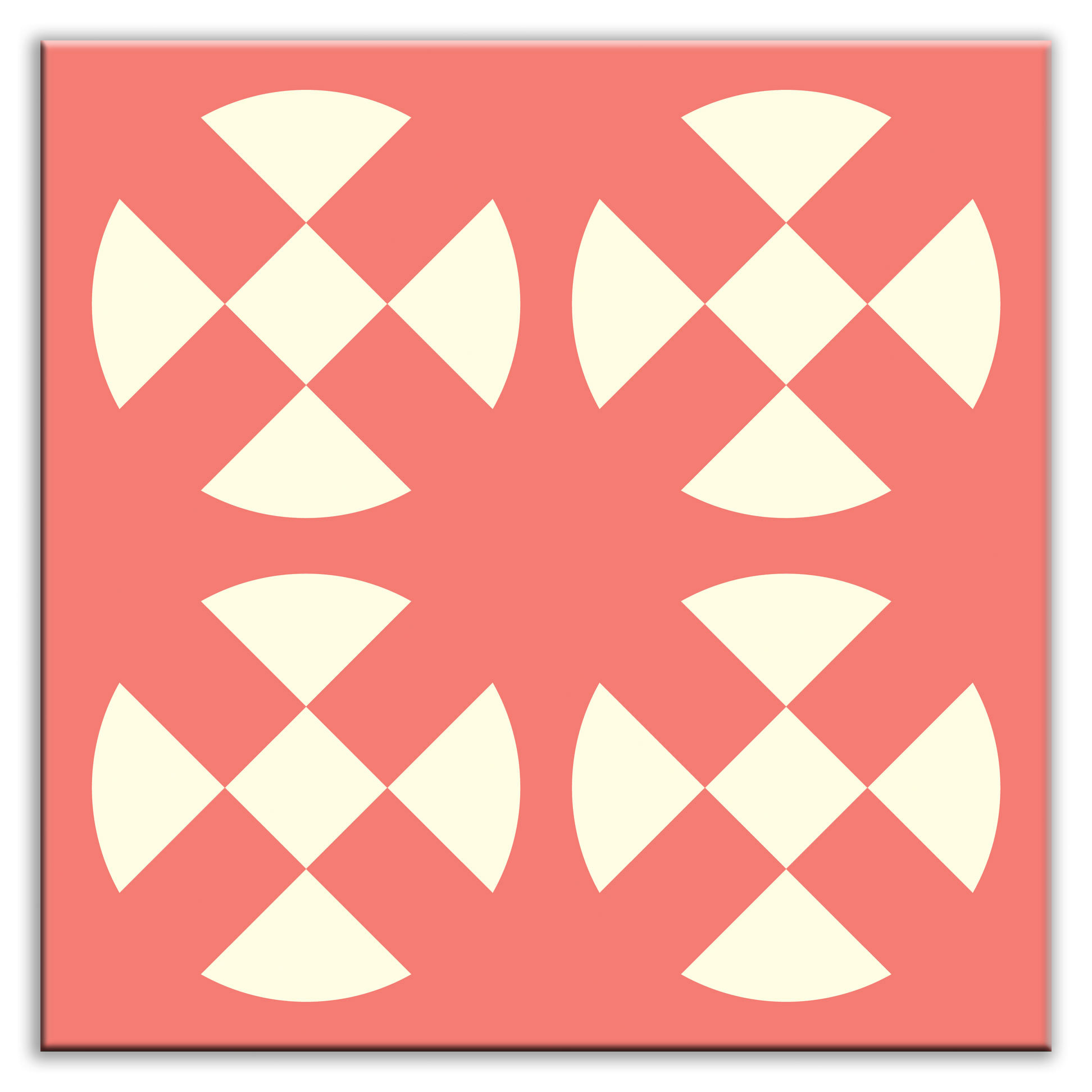 Oscar Izzy Folksy Love 6 X 6 Satin Decorative Tile In Hot