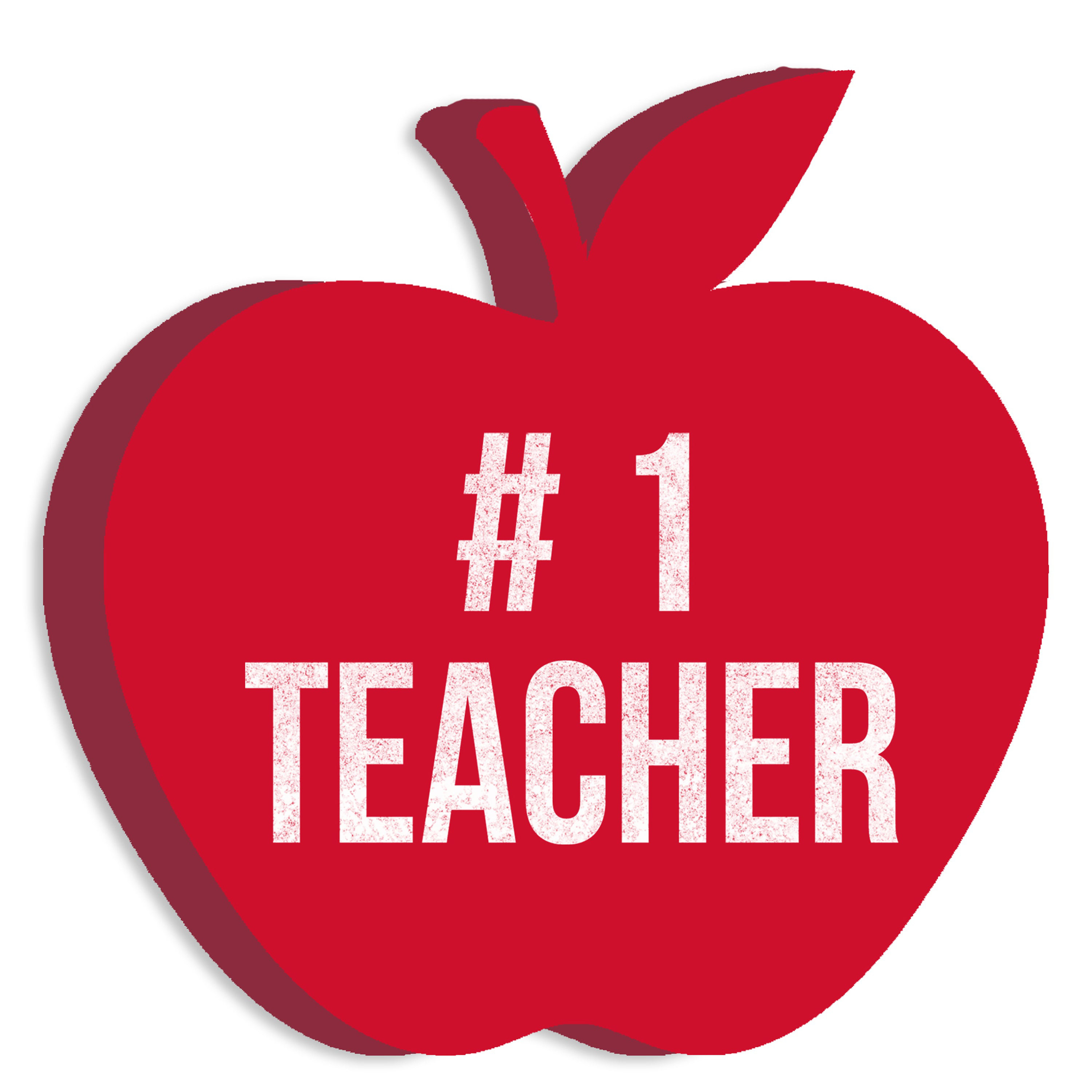 Trinx Cut Out Apple # 1 Teacher Wall Décor | Wayfair