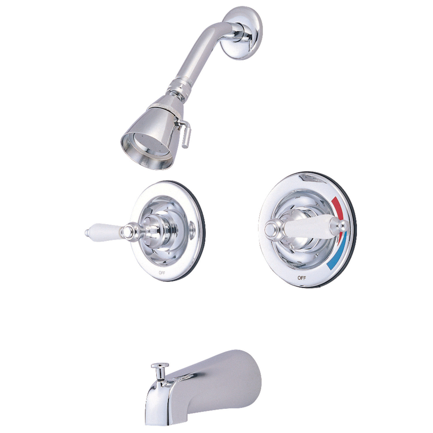 Kingston Brass Diverter Tub and Shower Faucet with Rough-in Valve ...