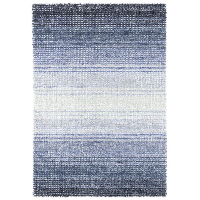 Dash and Albert Rugs Striped Hand-Knotted Blue Area Rug | Wayfair