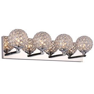 Best Launcest 4-Light LED Vanity Light By Everly Quinn Wall Lights Launcest 4-Light LED Vanity Light By Everly Quinn Wall Lights