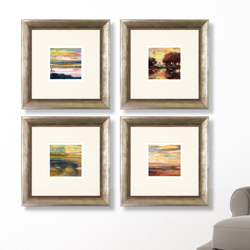 Art Virtuoso Small Abstract Landscapes By Mark Fetty Framed