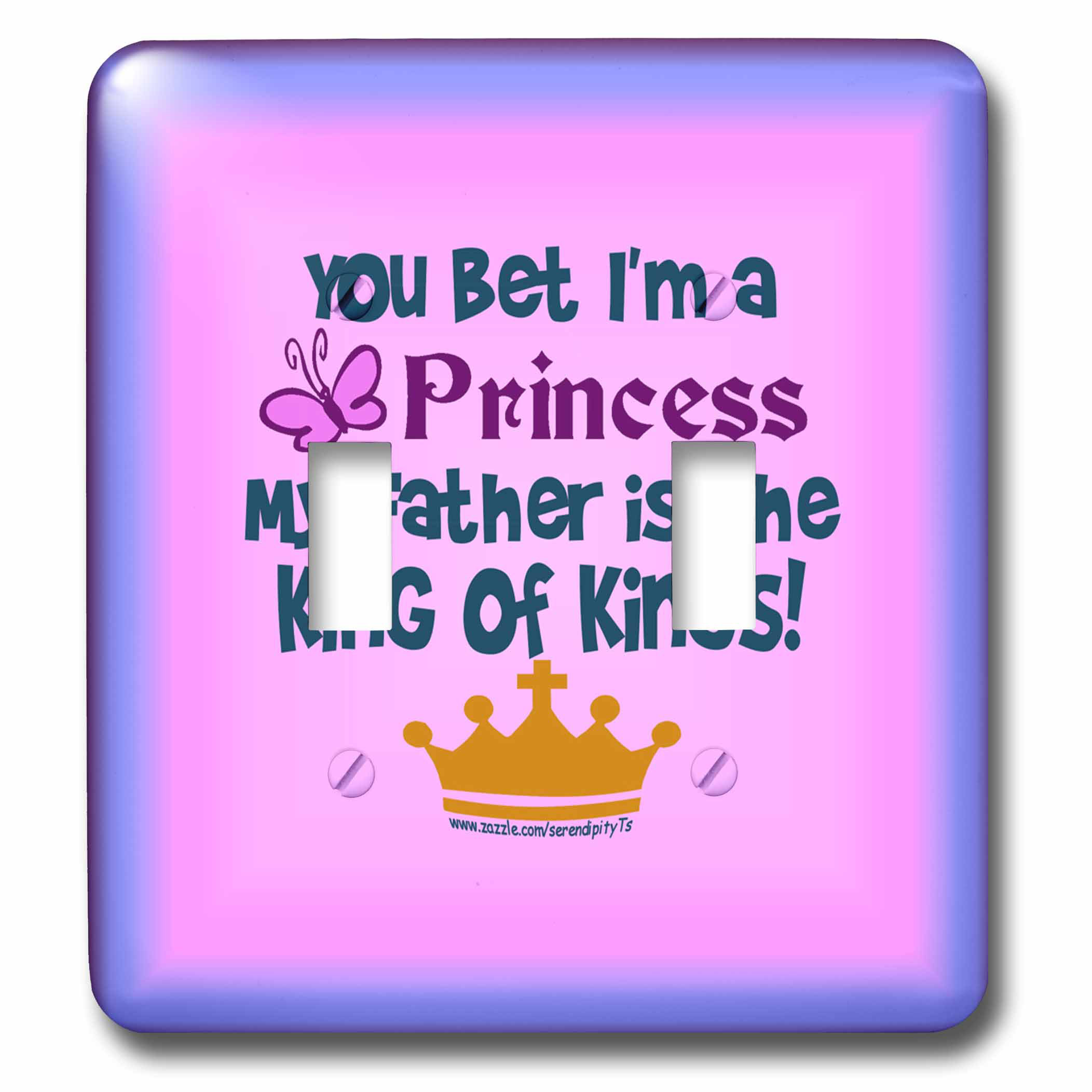 3drose You Bet Im A Princess 2 Gang Toggle Light Switch Wall Plate Wayfair