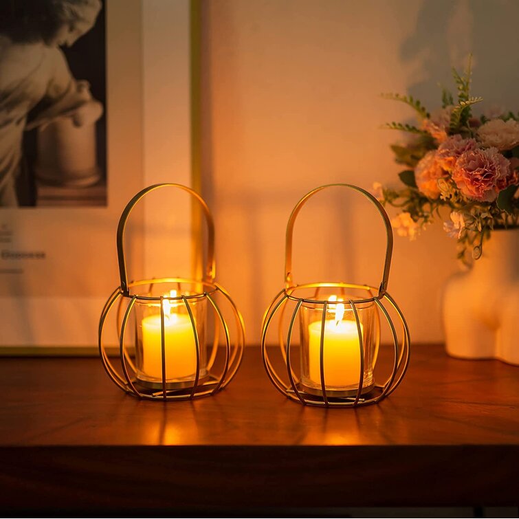 Pumpkin Glass Tea Light Holder SETS Candle Votive Wedding Centre piece 
