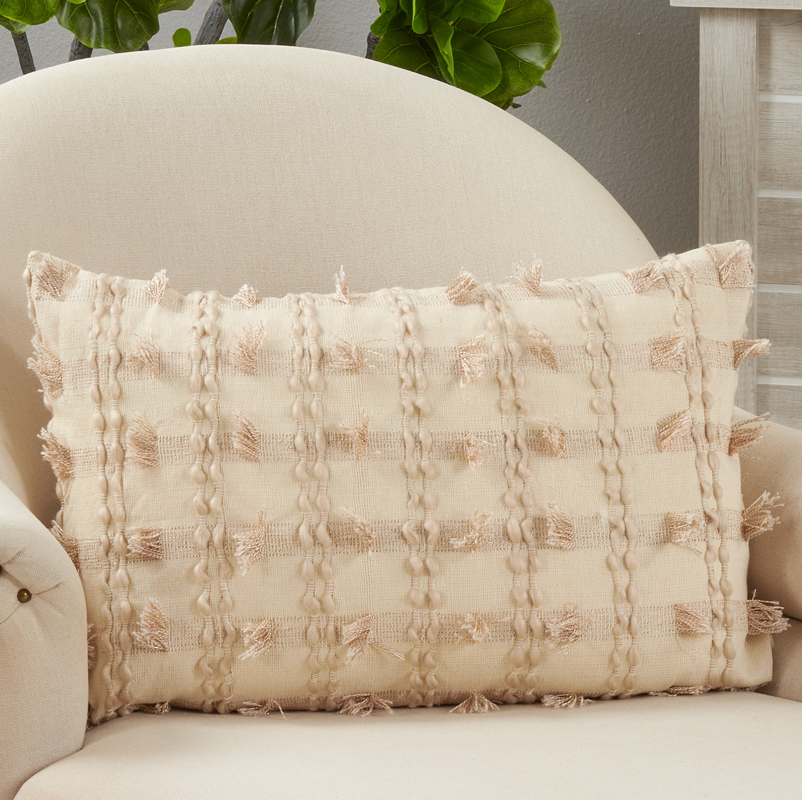 Saro Rectangular Cotton Pillow Cover & Insert Wayfair