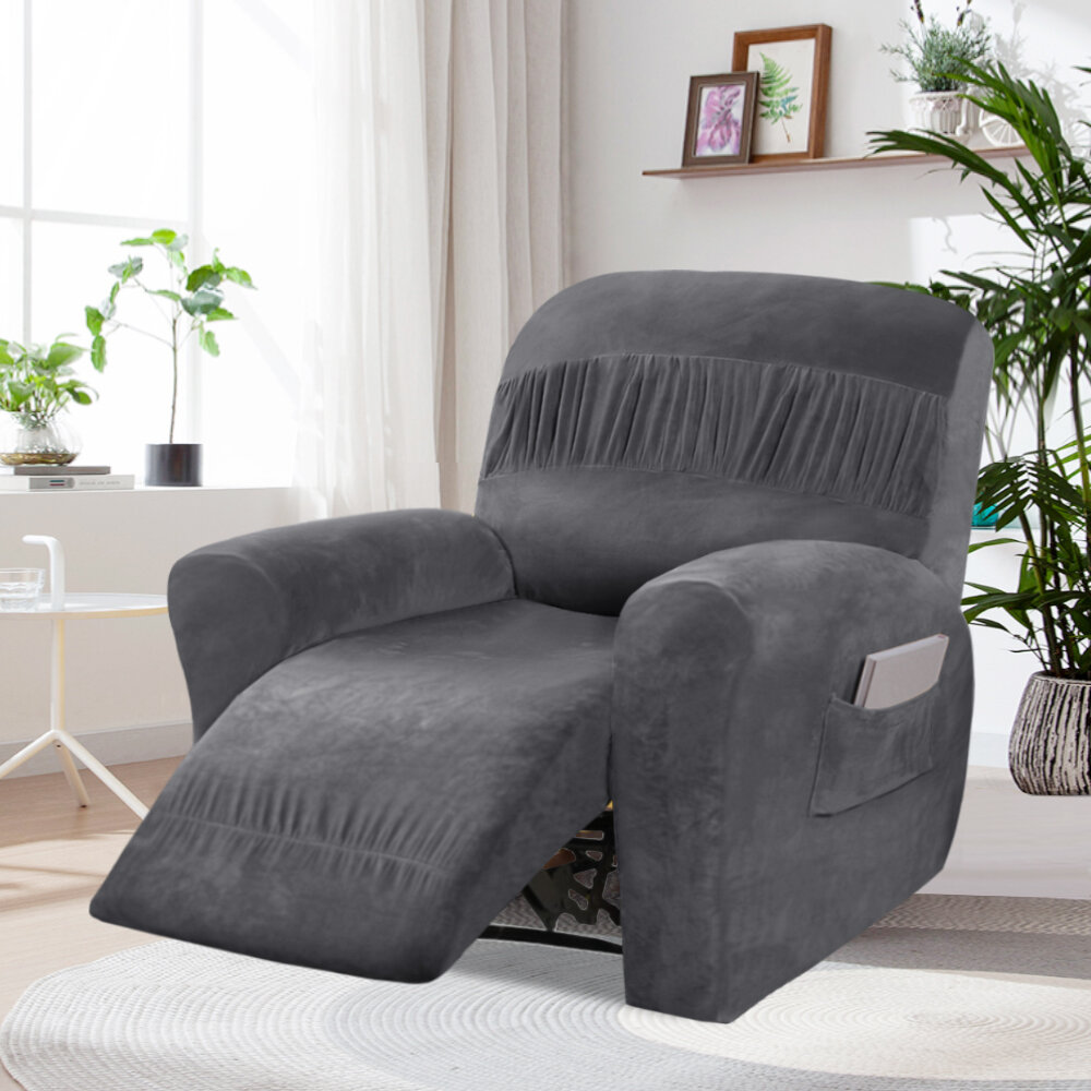 velvet recliner slipcover