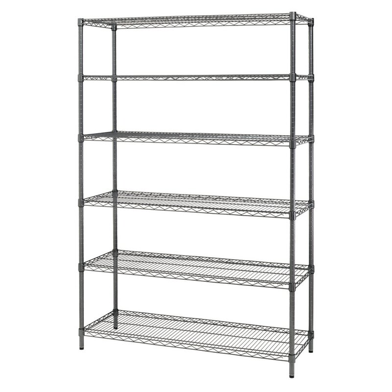black utility shelf